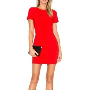 Likely Manhattan Short Sleeve Bodycon Dress in Scarlett Red | Size 4